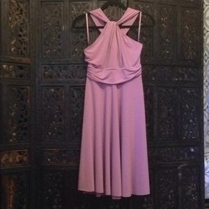 Ann Taylor Mauve Halter Dress